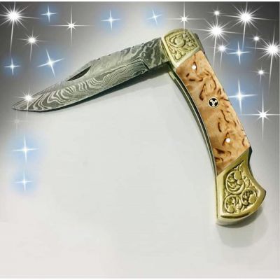 Curly Birch Pocket Knife