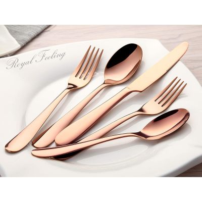 Rose Gold Silverware Set